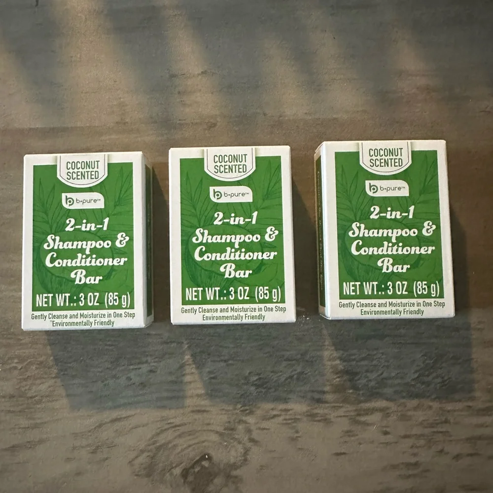 Coconut Scented 2 in One Shampoo and Conditioner Bar x‎ 3 NEW